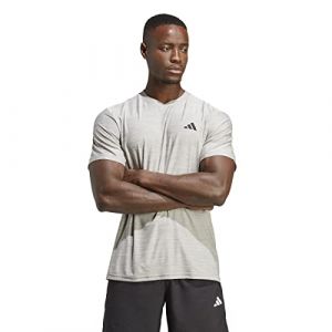 Adidas TR-ES Stretch T T-Shirt, MGH Solid Grey/White/Black, M Homme