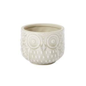 Cache-pot décoratif en céramique blanc H8