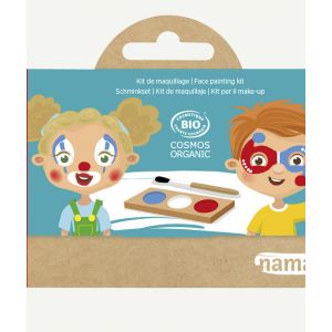 Namaki KIT 3 COULEURS CLOWN ET ARLEQUIN BLEU BLANC ET ROUGE - Taille TU
