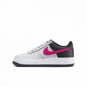 Nike Air Force 1 (gs), Basketball, Chaussures, white/fierce pink/dark obsidian, Taille: 38, tailles disponibles:36,36.5,37.5,38,38.5,39 - Couleur Blanc - Taille 38