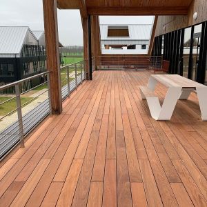 Planches de terrasse bois exotique JATOBA pour 60 m&sup2;, Longueur 3,65 m.