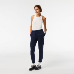 Image de Lacoste Pantalon de survêtement femme en molleton Taille 32 Bleu Marine