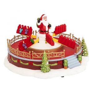 Village de Noël lumineux, musical et animé Manège du Père Noël - Feeric Christmas