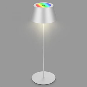 Image de Briloner - Lampe de table rechargeable RGB 2 en 1, tactile, lumière mobile, lampe de table LED extérieure, IP44, lampe de table LED sans fil, argenté