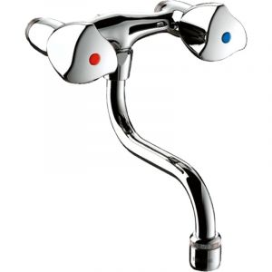 Delabie Mélangeur évier mural avec bec orientable