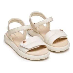 Geox Fille J Sandal Puffypop Gi, Lt Ivory, 28 EU
