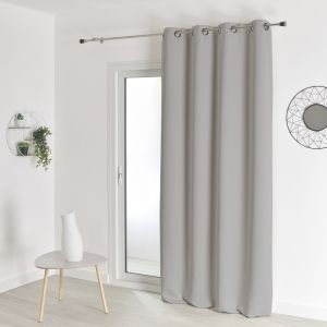 Homemaison Rideau occultant ignifugé non feu M1 Gris Perle 140 x 260 cm - Gris Perle