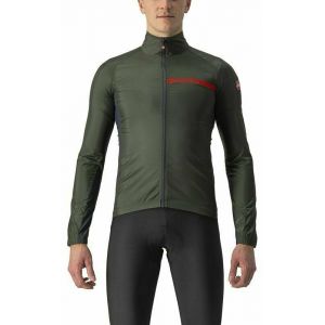 Castelli Veste coupe vent squadra stretch vert kaki gris fonce s