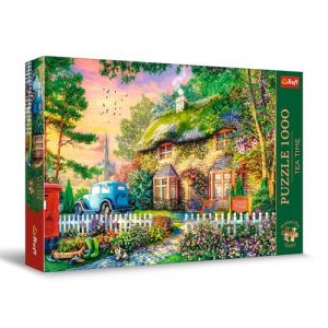 Trefl Premium Plus Quality - Puzzle Tea Time : Maison de Stoney Lane - 1000 pièces, Série d'Images Nostalgiques Peintes, Pièces Parfaitement Assorties, pour Adultes et Enfants à partir de 12 Ans