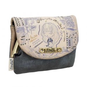 Anekke - Porte-monnaie à rabat "Studio" - 13 x 10 x 2 cm - Bleu