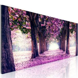 Image de Artgeist Tableau - Automne calme en violet 120x40