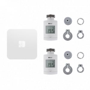Delta Dore Pack trv 1.0 connecté 2 têtes thermostatiques intelligentes avec accessoires - deltadore 6050664