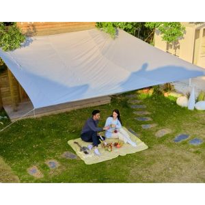 O'DADDY Toile d'ombrage 5x5m Rectangle - Voile solaire - Filet d'ombrage - Auvent avec matériel de fixation - Protection solaire UV30 - Gris foncé