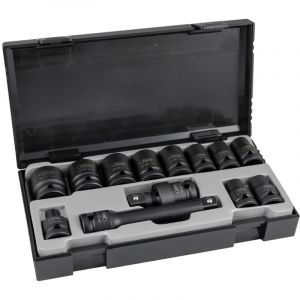 Ludi Jeu de clés à douille hexagonales 13 x 1/2' avec adaptateur 52341