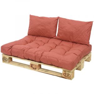 Image de Ensemble coussin palette rouille
