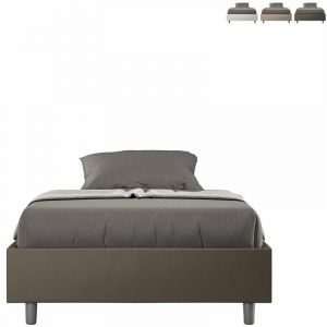 Cadre de lit coffre 1 place et demi Azelia 120x190 - Made in Italie - Sans tête de lit - Rangement