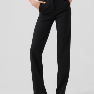 Vero Moda Vmzamira Mr Slim Pantalon Droit, Noir, XL/Haut Femme