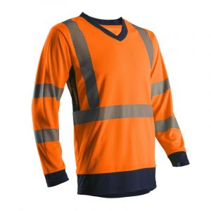 Coverguard T-shirt haute visibilit&eacute; SOMO manches longues orange/marine taille M 5SOM17R00M