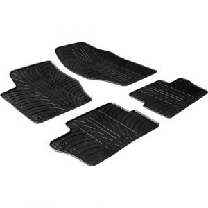 Set tapis de caoutchouc Peugeot 307 2001- & 308 3/5 türer/SW 2007-2013 (T profil 4-pièces + clips de montage)