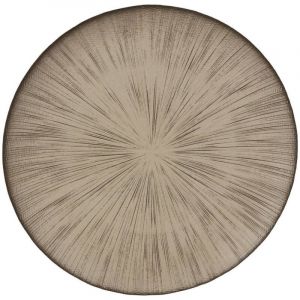 Atmosphera Assiette plate Gloria champagne D28xH2,5cm cr&eacute;ateur d'int&eacute;rieur