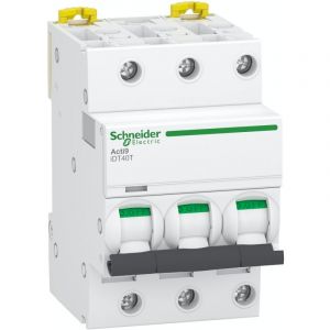 Schneider Electric Acti9 iDT40T - disjoncteur modulaire - 3P - 16A - courbe D - 4500A/6kA
