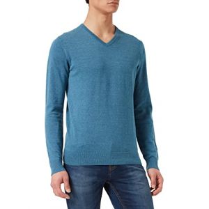 Tom Tailor Sweater Col V Basic XL Medium Blue Ashes Melange