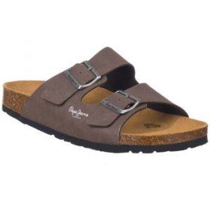 Pepe Jeans Pour homme. Sandales anatomiques marron Double Chicago