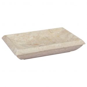 VidaXL Lavabo Crème 50x35x10 cm Marbre