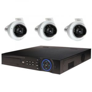 Dahua Kit de Vid&eacute;osurveillance Enregistreur dvr et 3 Cam&eacute;ras D&ocirc;me Analogiques hdcvi