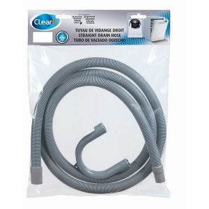 Clearit Tuyau de vidange standard droit 2,5 m de lave-linge et lave-vaisselle