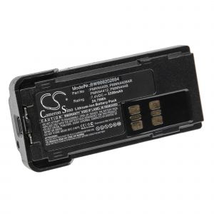 Vhbw Batterie remplacement pour Motorola PMNN4490, PMNN4490A, PMNN4490B pour radio talkie-walkie (3350mAh, 7,4V, Li-ion) - avec clip de ceinture