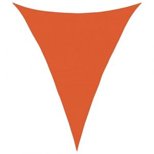 VidaXL Voile d'ombrage 160 g/m² Triangulaire Orange 5x6x6 m PEHD, Voile de Soleil, Voile d’ombrage, Store de Patio, Voile de Pare-Soleil