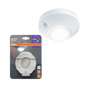 Osram NIGHTLUX Ceiling, Blanc, Détecteur de mouvement, IP20, Fonctionne sur piles, Blanc froid 4000K, Idéal pour les couloirs, les escaliers et les intérieurs
