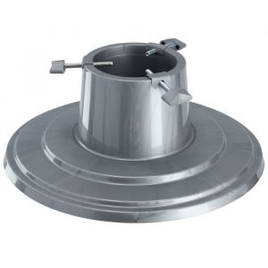 KADAX Support de sapin de Noël avec réservoir deau - Argenté - Hauteur de larbre jusquà 2 m