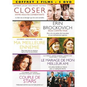 Coffret Julia Roberts - Closer + Erin Brockovich + Ma meilleure ennemie + Le mariage de mon meilleur ami + Couples de stars