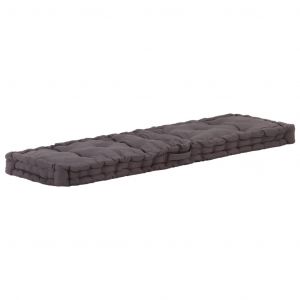 VidaXL Coussin de plancher de palette Coton 120x40x7 cm Anthracite