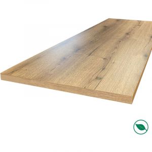 Plan de travail stratifi&eacute; HPL ch&ecirc;ne 3000 x 650 x 38 mm FSC