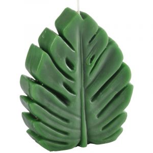 1001kdo - Bougie en forme feuille vert fonce