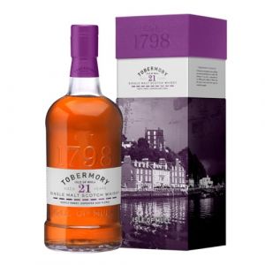 Tobermory 21 Ans d'&Acirc;ge Single Malt Scotch Whisky | 70 cl | 46,3% vol | Sucre brun, ananas et caramel fondant