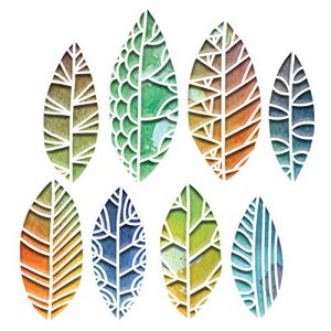 Sizzix Set de matrices Thinlits - Feuilles Stylis&eacute;es - 4 Pcs