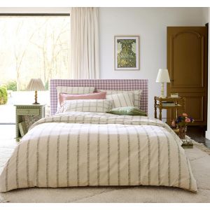 Essix Housse de Couette imprimée en Percale de Coton, Jardin Secret, 240 x 220 cm, Blanc