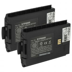 Vhbw 2x Batterie compatible avec Sepura STP8X, STP8100, STP8200, STP8040, STP8080, STP8035, STP8038 radio talkie-walkie (1880mAh, 7,4V, Li-polym&egrave;re)