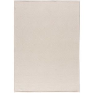 Tapis uni lavable en blanc, 60x120 cm