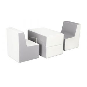 Ensemble de fauteuils chambre enfant blanc gris