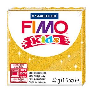 Fimo kids - Pain P&acirc;te &agrave; Modeler 42 g Or Paillet&eacute;