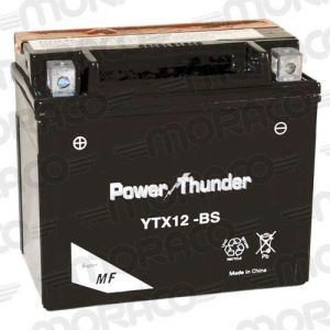 Power Thunder Batterie YTX12-BS AVEC ACIDE