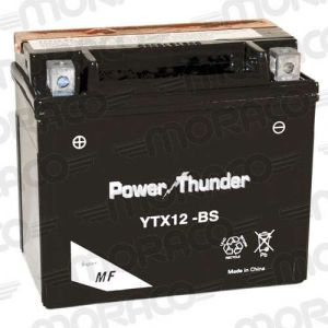 Image de Power Thunder Batterie YTX12-BS AVEC ACIDE