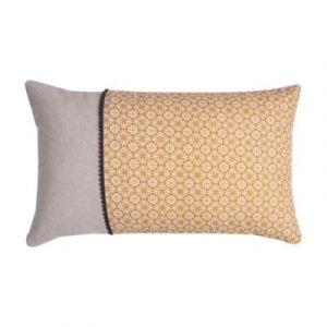 Deko and Co Coussin chambray Native curry - 30x50 cm