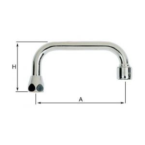 Image de Sélection Cazabox Bec dessus à portée plate - 200 mm - Écrou F 3/4''