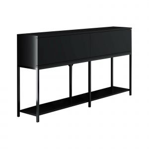 Buffet effet bois noir 150x30  cm